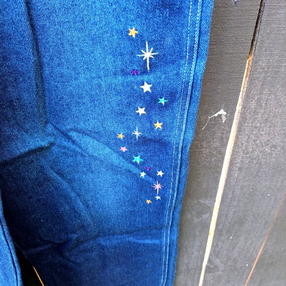 Girls Disney Classics Overalls XL 14-16 Tinkerbell Cotton Denim - Picture 5 of 8